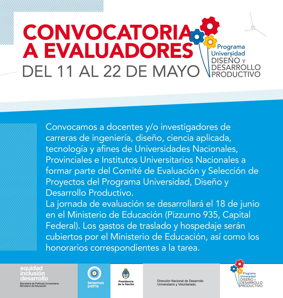 ¡ATENCIÓN, DOCENTES! | Hasta mañana, se convoca a evaluadores de proyectos del Programa UDyDP: on.fb.me/1F4IcrN