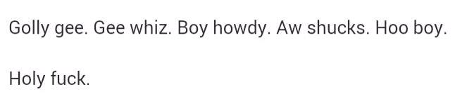 VolatileHonesty's tweet image. //is this the entire list of jake english's vocabulary?