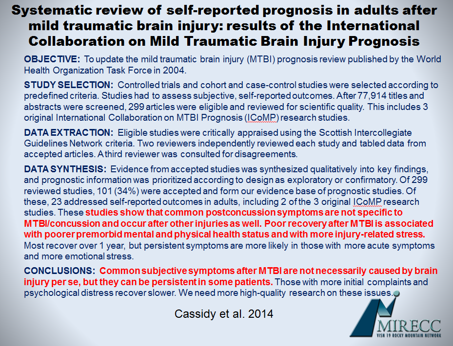 DocWortzel's tweet photo. #CTESuicide 2014 mTBI update by International Collaboration mTBI Prognosis. Several article update WHO 2004 pubs http://t.co/KOgRPOemtl