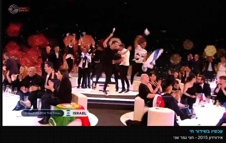 Ostrov_A's tweet photo. We're in, we're in! Mazal tov @NadavOfficial of #Israel for making it to #Eurovision2015 finals! http://t.co/vmYHkMzGeA