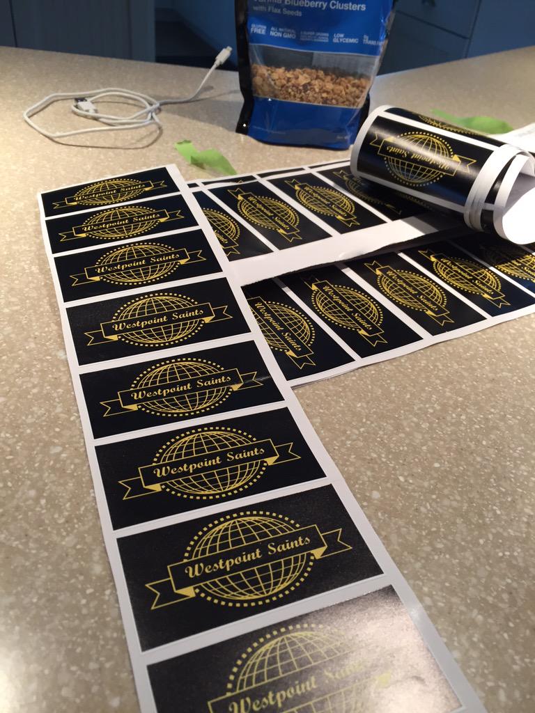 WestpointSaints's tweet photo. When you buy stickers, they don't come all precut and pretty. You gotta do some work http://t.co/Kbjj9OAbhV