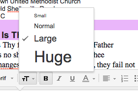 empottsy's tweet photo. I appreciate the simplicity of terms that @gmail used to differentiate their font sizes. #teamstraightforward http://t.co/toyHeSsO5A