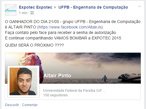 AltairJs's tweet photo. AEEEEEEEEEEEE GANHEEEEEEEEEI! VALEU @EXPOTECBR http://t.co/DA2KsYjKxQ