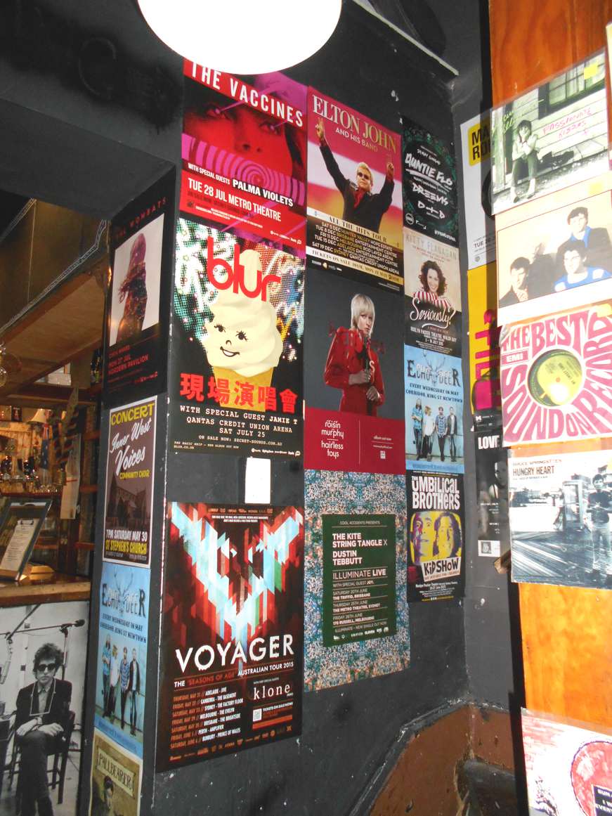 A display walls at The Record Crate <a href="/crateglebe/">The Record Crate</a> 
#posters #music #promo #print #event #live #sydney #australia