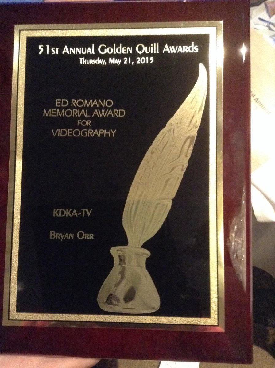 Congrats <a href="/bryanorr84/">Bryan Orr</a> on your #GoldenQuills award!