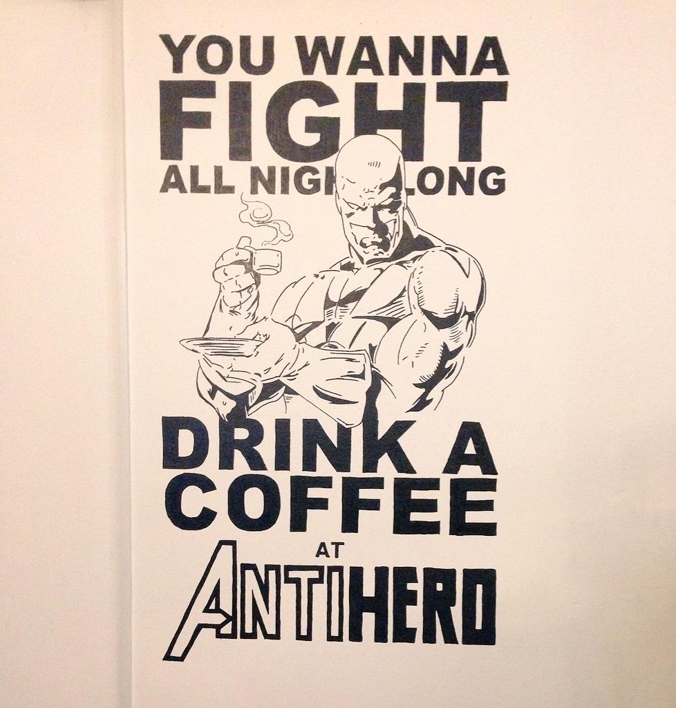 CopilCafe's tweet photo. #CopileandoAndo en @AntiHeroShop.

El mejor Chai de vainilla #ExperienciaAntihero http://t.co/yurici8qEn