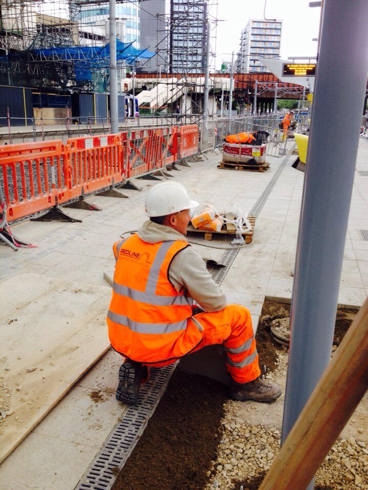 redlinedevelop1's tweet photo. Working with @networkrail #Manchester City centre..
New #Paving on the #metrolink platforms..
http://t.co/gf9OeH0CKa http://t.co/CrGEoMoT2d