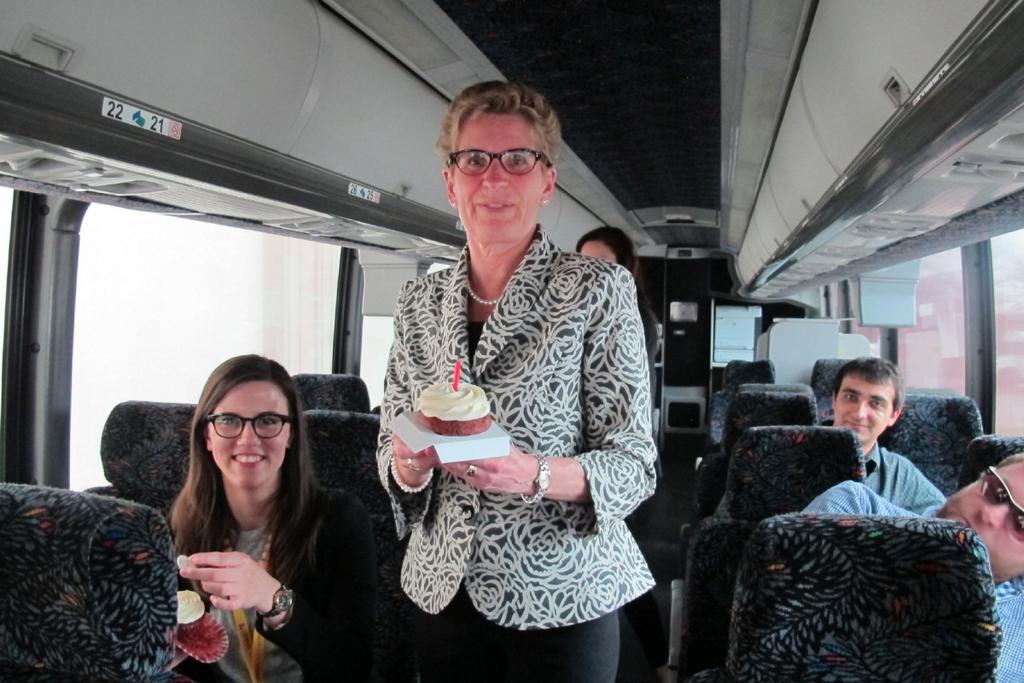  Year ago celebrated her birthday on campaign bus. Happy birthday Premier. 