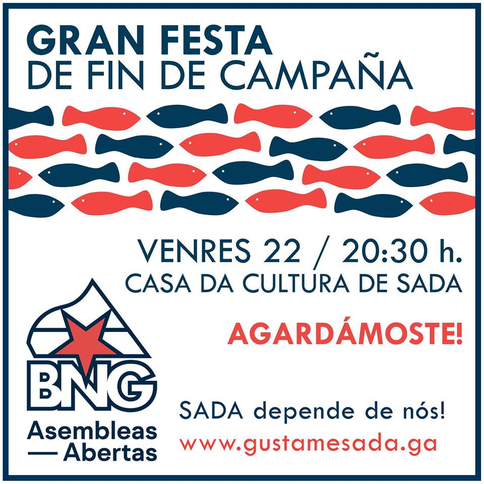 bngsada's tweet photo. Mañá en #Sada estades tod@s convidad@s á FESTA DE FIN DE CAMPAÑA do #BNG. Gústanos Sada! #dependenos http://t.co/kPrzP2BWRJ