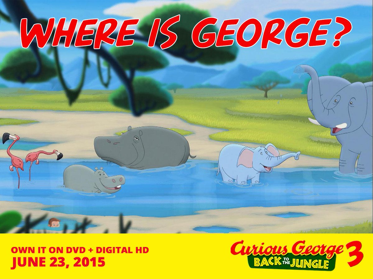 Curious George on X: George is hiding in the jungle. Can you find