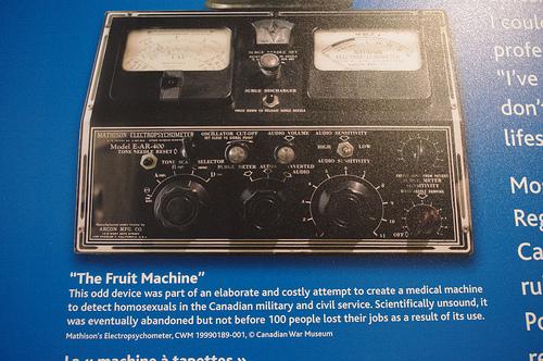 History In Facts on Twitter: "In the 1950s, Canada used a “fruit machine”  test to identify and eliminate homosexuals from public service.  http://t.co/u6G15mr0T4"