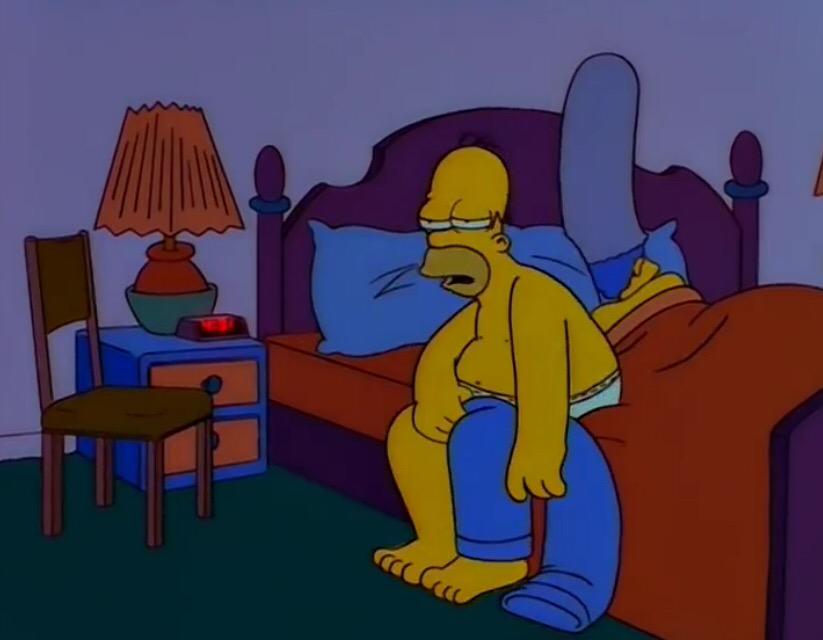 simpsons_react's tweet photo. the morning after be like http://t.co/OsiA7rdRTO