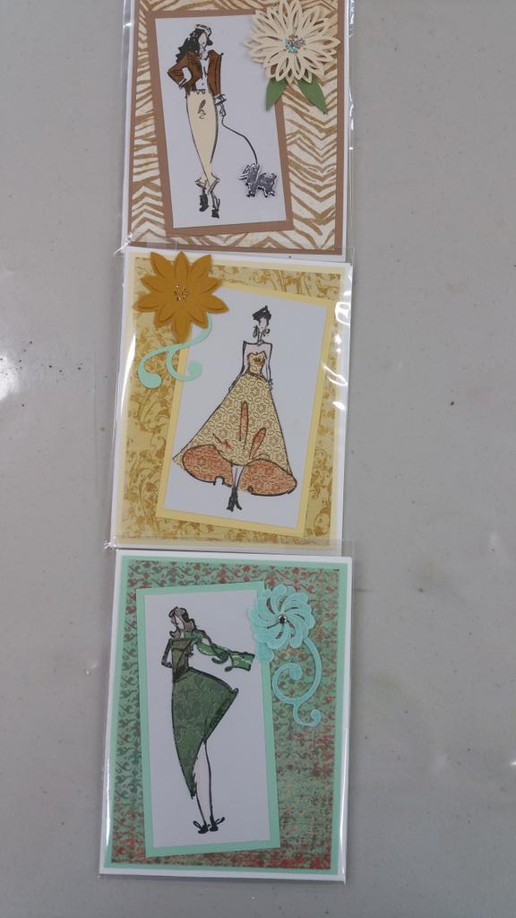 Come make these 3 great cards THE WOMEN OF FASHION 
with Diane Saturday June  6th 
$20.00