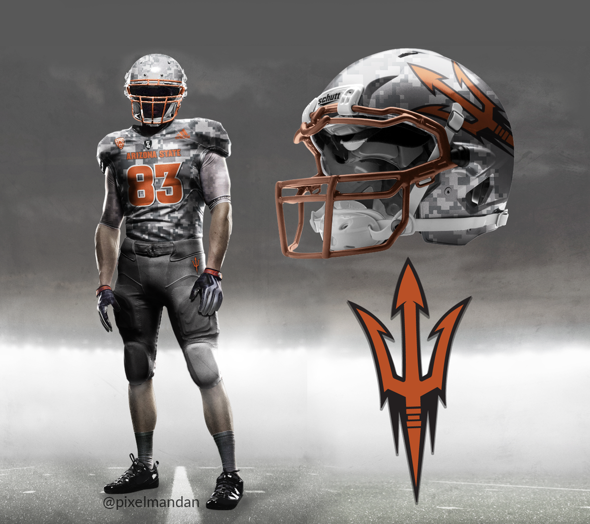 pixelmandan's tweet photo. #DesertAttack uni idea. Not official. My concept. @SunDevilEquip @FootballASU #ASU #SunDevils #teamadidasASU http://t.co/d96UEUoSQM
