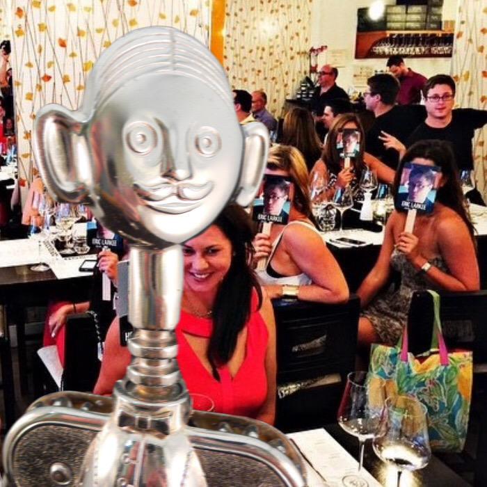PacoTheSomm's tweet photo. Hey @ericlarkee and @heathporter! I got winner. #sommslam @UvaggioWine @thecypressroom  #miami #wine #somm #sommlife http://t.co/TrGEaKDdEj
