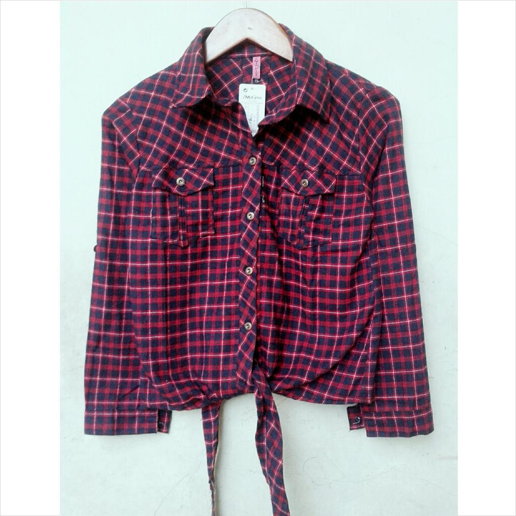 TopTeenStuff's tweet photo. SEMICROP FLANNEL#74 @78rb bhn flannel. All size to L. Ready http://t.co/hzNiohODur