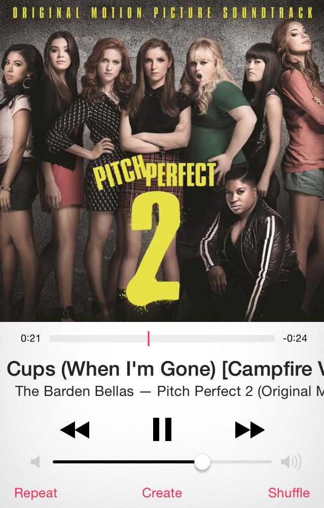 DesignerSKJ's tweet photo. I do, John, I really do. #missyouwhenyouregone #PitchPerfect2 #cups http://t.co/3FDlA1hyI3