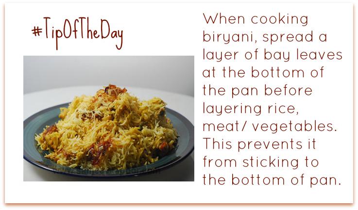 KhanaKhazana's tweet image. #TipOfTheDay #Cooking #Recipes #Biryani - goo.gl/lmkGVo