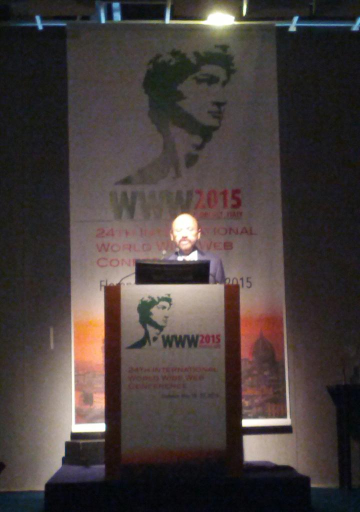 <a href="/azbroder/">Andrei Broder</a> keynote speaker, amazing speech on his vision about the web at <a href="/WWWfirenze/">WWW 2015</a> #www2015