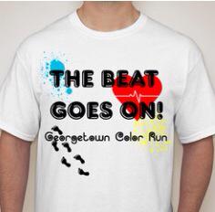 GtownColorRun's tweet image. Shirt design with sponsors on the back! It's not too late to register and get a shirt, or get one that morning! 😜😋❤️