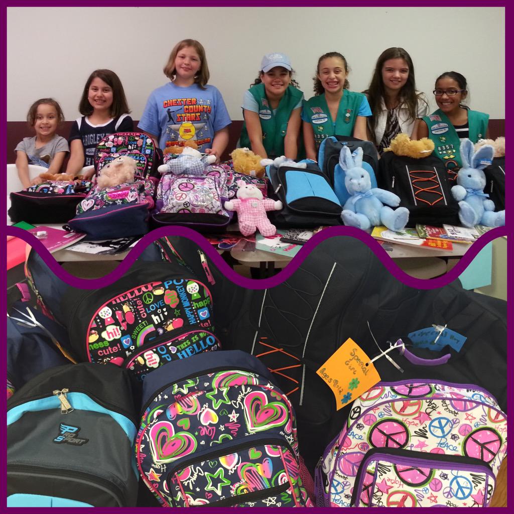 cocofoundation's tweet photo. Thank you girl scouts forks township for donating pediatric cancer care bags!! http://t.co/oUSKwtiIhl