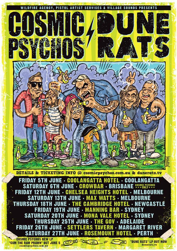 Pumped for <a href="/DUNERATSS/">DUNE RATS!</a> tour with #CosmicPsychos next Month! Catch them in #MonaVale June 20th! tinyurl.com/kouxz8a