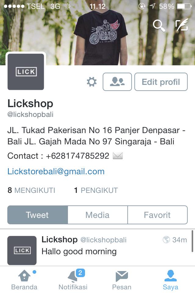 Go follow twitter : <a href="/lickshopbali/">Lickshop</a>