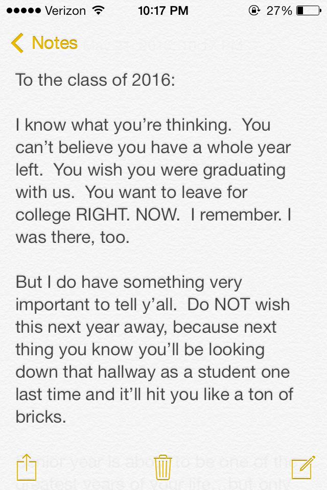 HattieBreece's tweet photo. To the Class of 2016: http://t.co/caVTUmWGqS