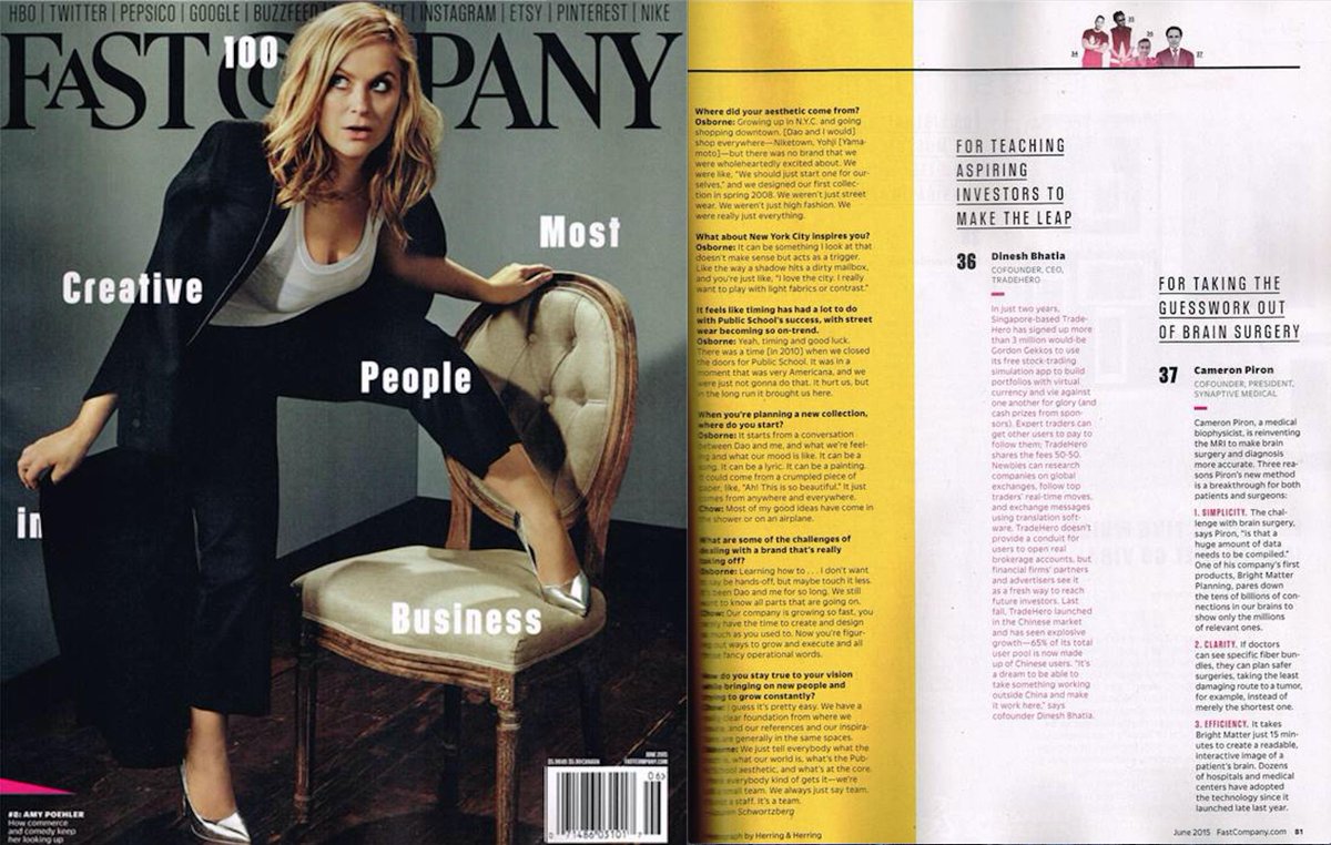 consoleme's tweet photo. Print copy of Fast Company is out with the 100 Most Creative People in Business List! #mcp100 #MCP2015 Am honoured! http://t.co/4T0MUlVejF