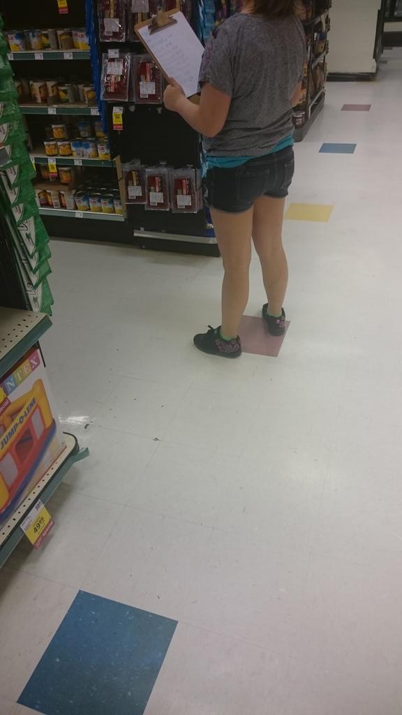 Lesson in estimation. A days worth of groceries, trying to find out if she was close#whereiseverything