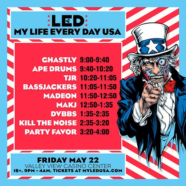 myLEDUSA's tweet photo. Here's your set times for DAY 1 of #myLEDUSA! Who are YOU most excited to see? http://t.co/VQ1vALqdBa