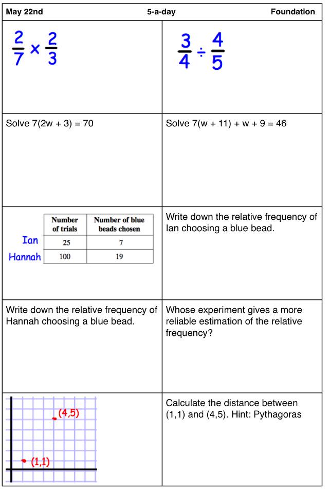 Corbettmaths's tweet image. Aiming for a grade C in your #gcsemaths? Try today's Foundation #5aday from corbettmaths.com