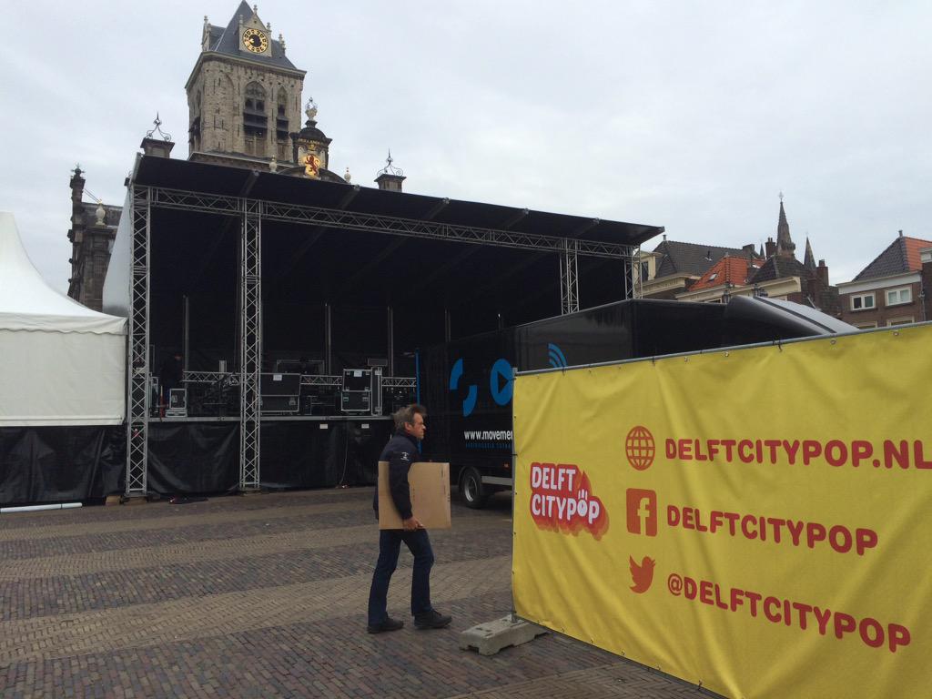 Voorbereidingen <a href="/DelftCitypop/">Delft Citypop</a> in volle gang #delft #binnenstad015