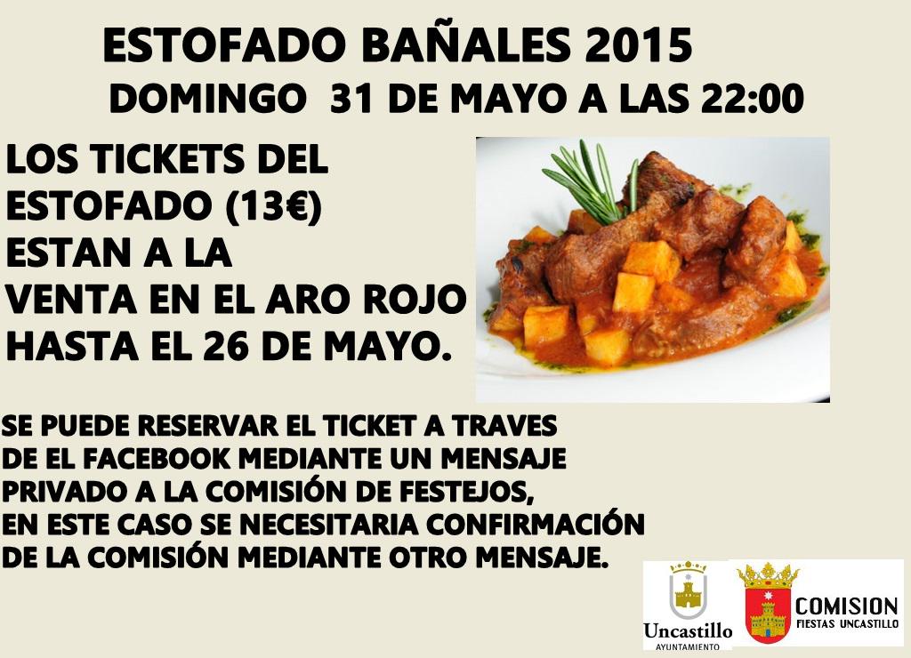 ¿Tienes tu tiquet del estofado popular?El domingo 31 a las 22:00h tendrá lugar  en el pabellón