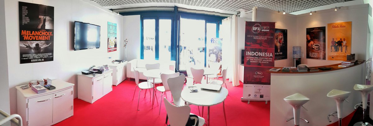 Booth milik Indonesia di <a href="/Festival_Cannes/">Festival de Cannes</a> ke 68 #EFXgoesCannes #Cannes2015 #CannesFilmFestival