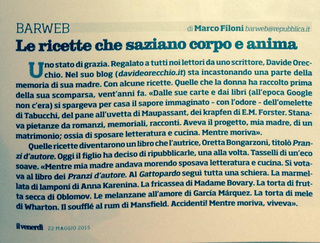 DavideOrecchio's tweet photo. Ricetta del soufflé al rum (K.Mansfield «Psicologia») http://t.co/wax7ETDaKH I #pranzidautore su #barweb di @Filonio http://t.co/AzoykSOygP