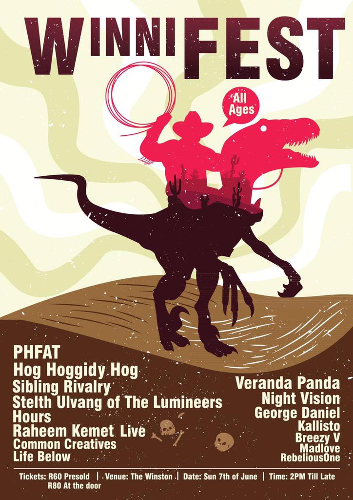 HOGHOGGIDYHOG's tweet photo. Catch us in Durban at Winnifest happening on the 7th of June @HOGHOGGIDYHOG @phfat & more @TheWinstonPub #HOGSAREBACK http://t.co/PRs6sNkUz8