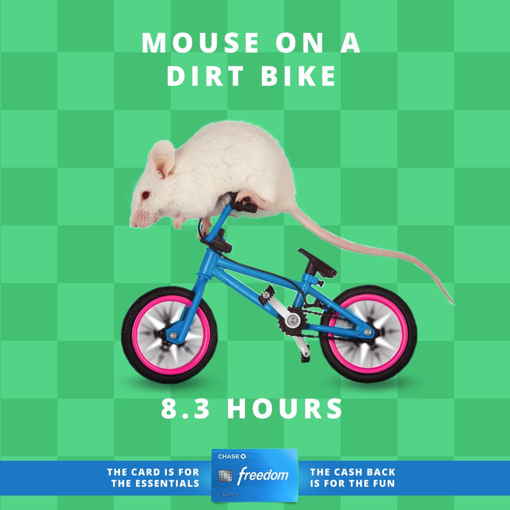 Chase's tweet photo. At 214 mph it took last year’s winner 2hr 45min to finish. Click to see how others stack up! #ChaseFreedom #ForTheFun http://t.co/pG70TSWtcW