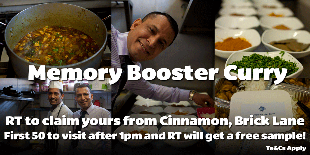 TNLUK's tweet photo. Fancy trying the Memory Booster Curry to help us find a #MissingMillionaire in Tower Hamlets? http://t.co/q9AqGw1zF2 http://t.co/FKd4xAIgXD