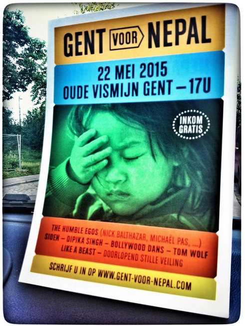 Oudevismijn's tweet photo. Gent voor Nepal <3 Vanaf 15u in de feestzalen van de Oude Vismijn. http://t.co/jGKU6bOtc4
#Nepal #Gent http://t.co/KMKY3U2sH3