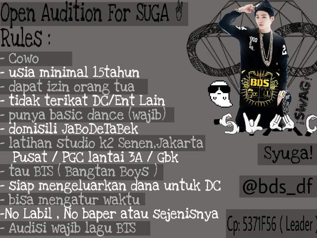 <a href="/SDC_twt/">Star Dance Crew</a> [ HELP RT ] Annyeong BDS need suga^^ thanks:*