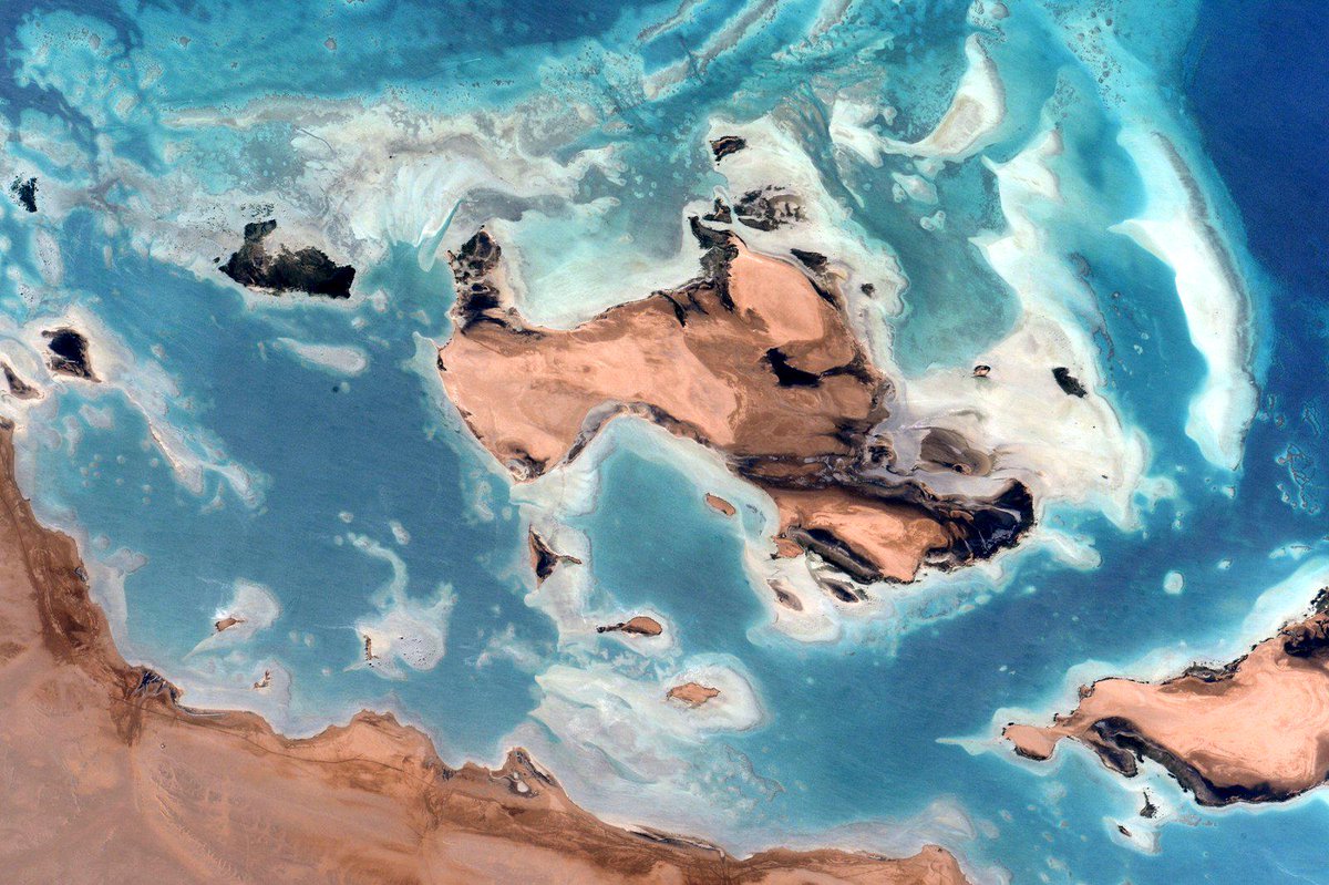 StationCDRKelly's tweet photo. #RedSea. I'd sure like to jump into you this morning. #YearInSpace http://t.co/5BZN22SGlR