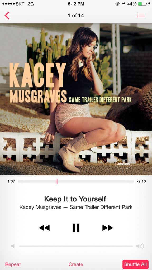 Feeling this song rn :) #keepittoyourself <a href="/KaceyMusgraves/">K A C E Y</a>