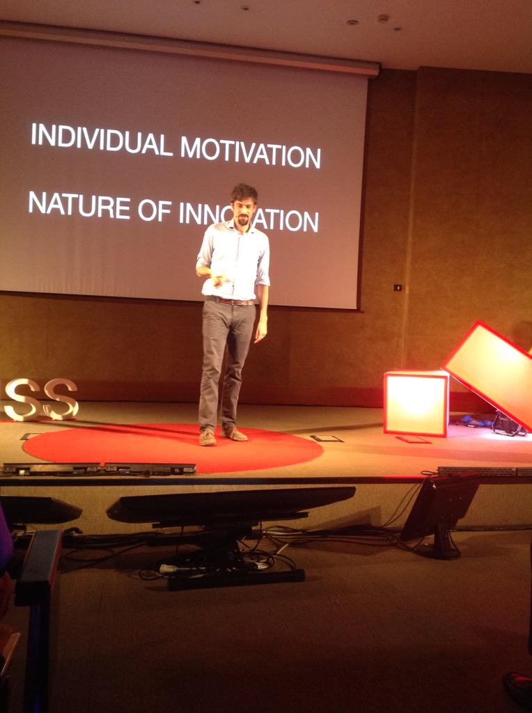 ASPRome's tweet photo. "Innovation in many cases is not revolution, is restoration". Marcello Di Paola #TEDxLUISS #WayIntoTheFuture http://t.co/ksc2CWpWxO
