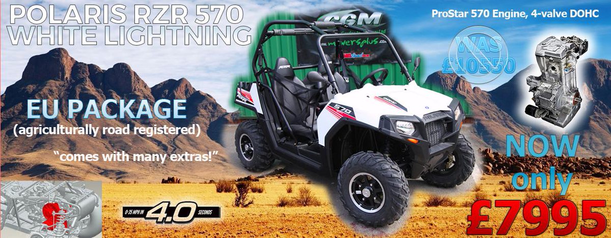 polarisquad's tweet photo. We have a limited number of #PolarisRZR 570's selling at just £7995!
Call before they go...!
#Polaris #ATV #sale http://t.co/j9GhCjXo5e