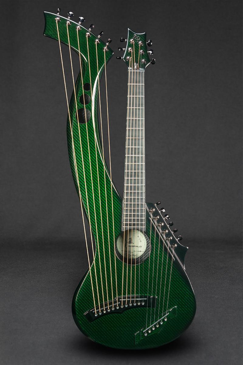 EmeraldGuitars's tweet photo. Our custom Synergy #Harp #Guitar with extra super treble #strings this opens up an even larger world of possibilities http://t.co/bqGuPdDlU4