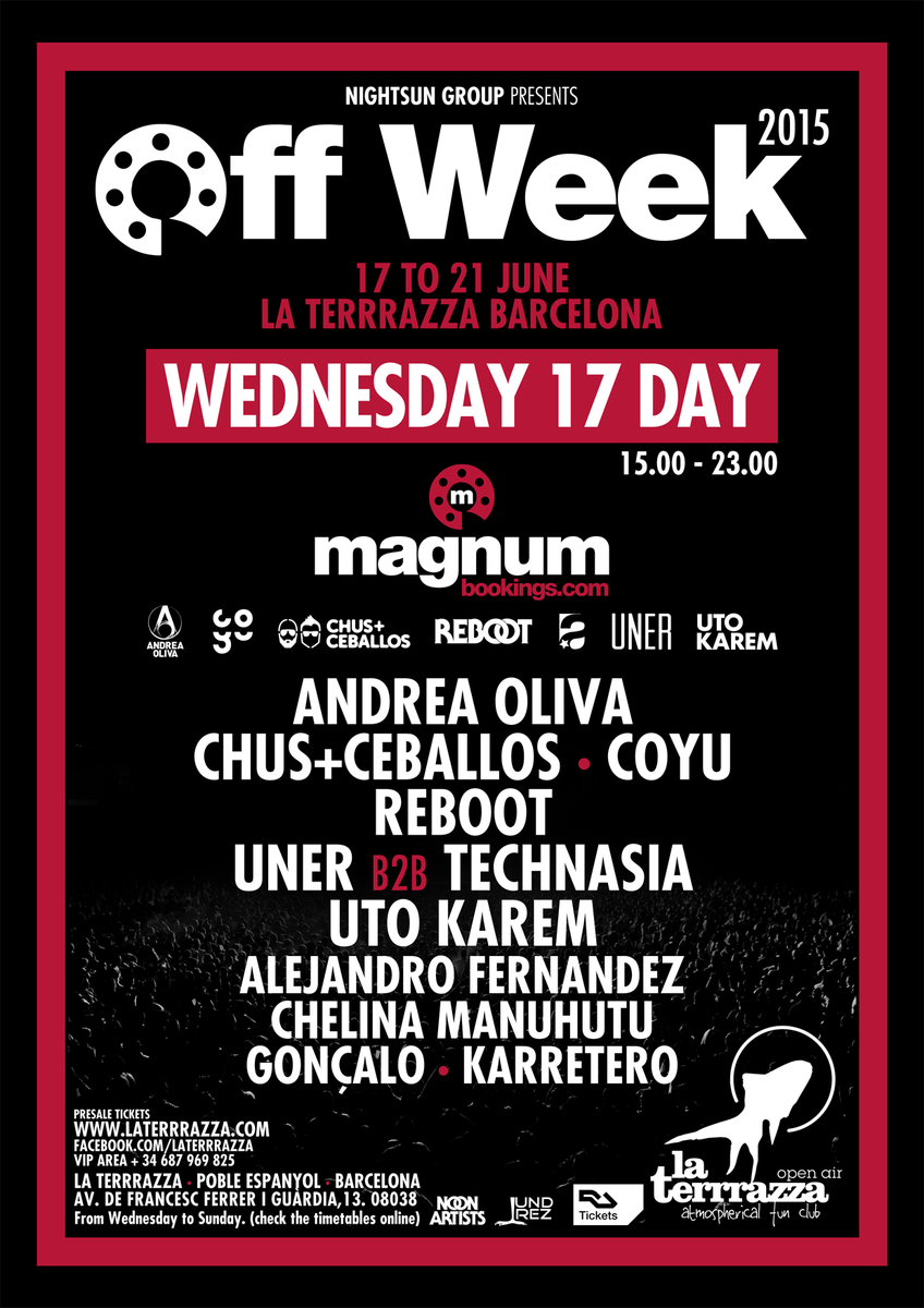 chusceballos's tweet photo. Amigos, during the #offweek we´ll be playing with our colleagues of @magnumbookings on 17th June at @laterrrazza ♥ http://t.co/pM6LfjU1iV