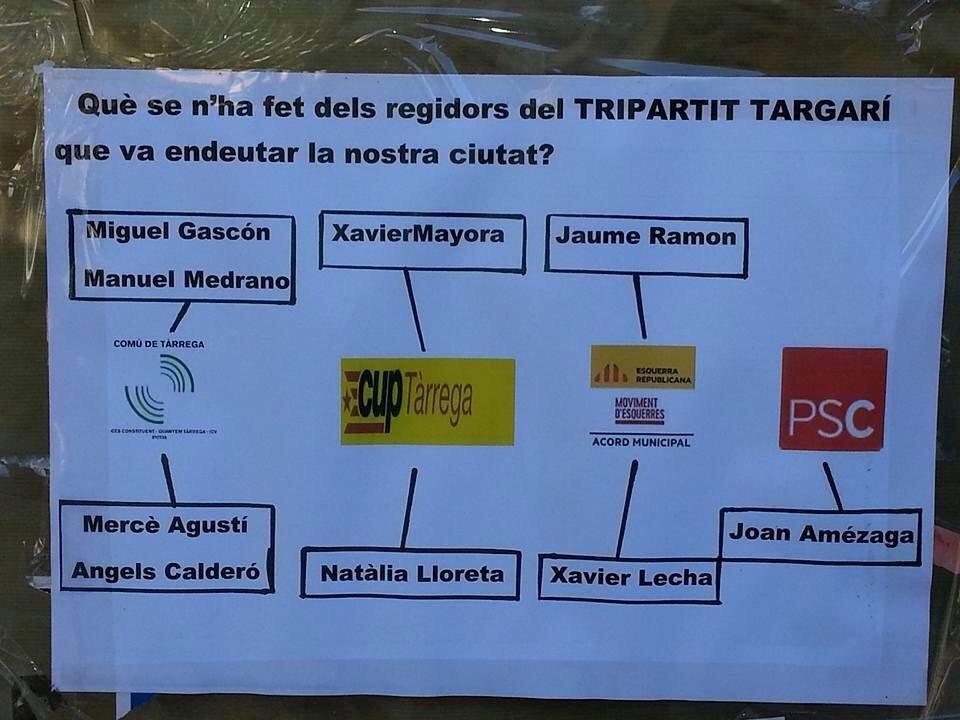 ErcMesTarrega's tweet photo. Uns parlem de futur. Altres, des de L'ANONIMAT, del passat. @TarregaEnComu @CUPTarrega @PscTarrega @EsquerraTarrega http://t.co/cw2UatMP9i