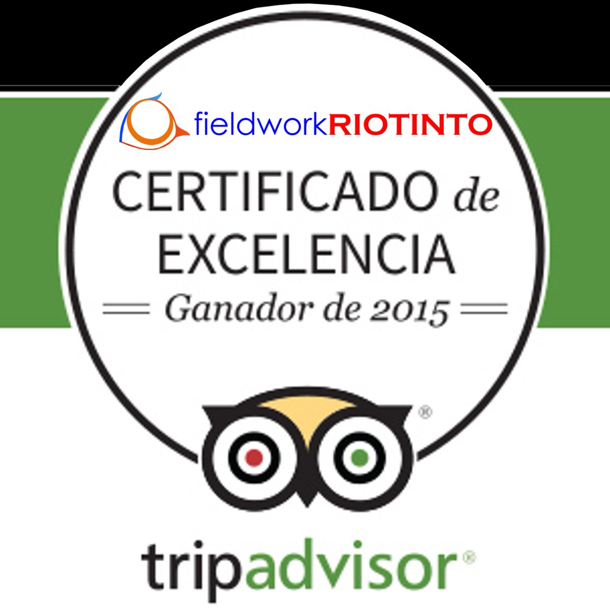 fieldRIOTINTO's tweet photo. @TripAdvisor nos concede su certificado de excelencia 2015!!! #COE2015 y nos sentimos genial!!!
Gracias a todos!!! http://t.co/uqZHozfvrE