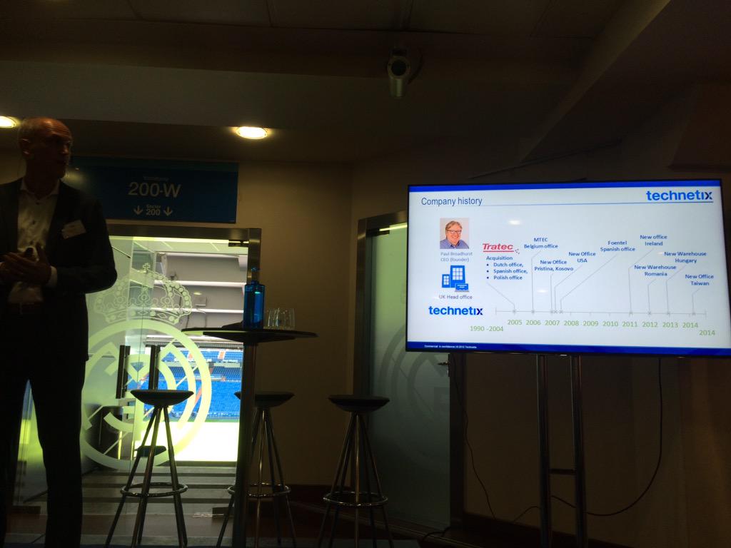 JarnovHurne's tweet photo. In the #RealMadrid stadium, #technetix explains how they manage their company using #exactsoftware http://t.co/3bQJF4QGsX